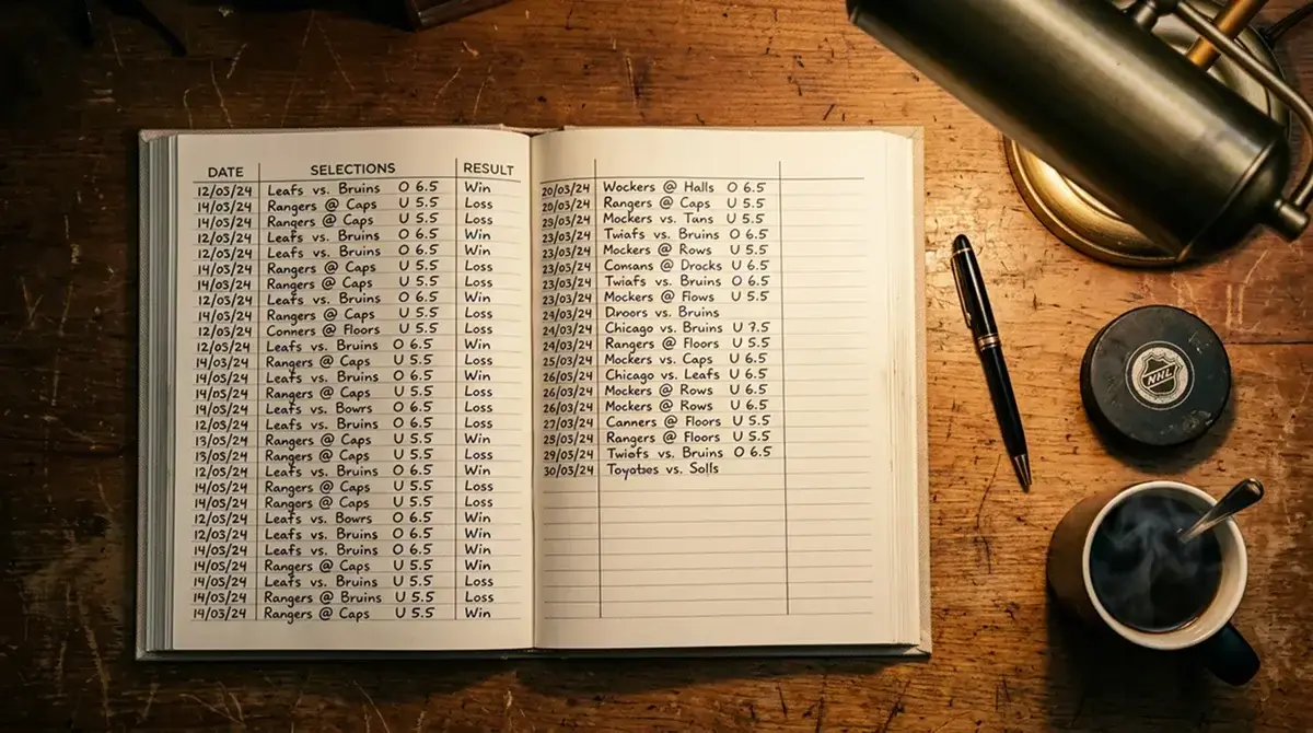 UK ice hockey bettor recording small-stake accumulator results in personal log