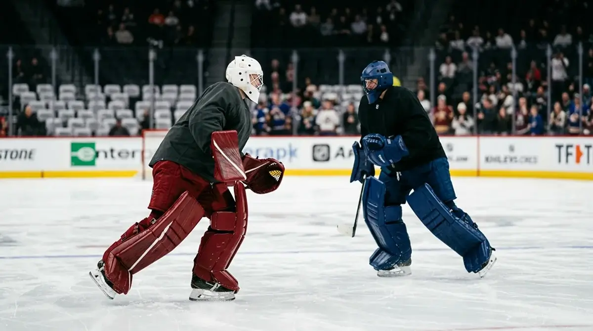 NHL playoff goaltenders facing each other before opening game of first-round series