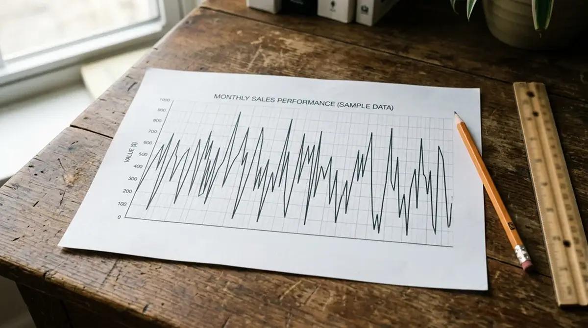 Line chart of NHL totals results showing high variance
