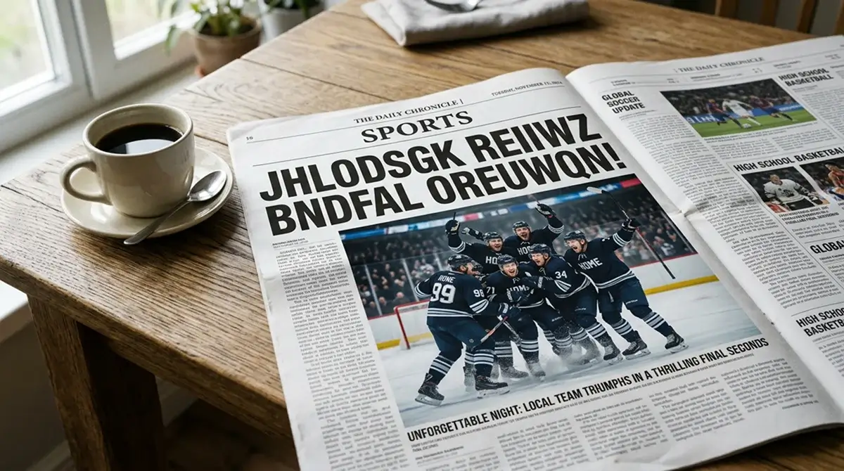 Sports media headlines hyping NHL team winning streak