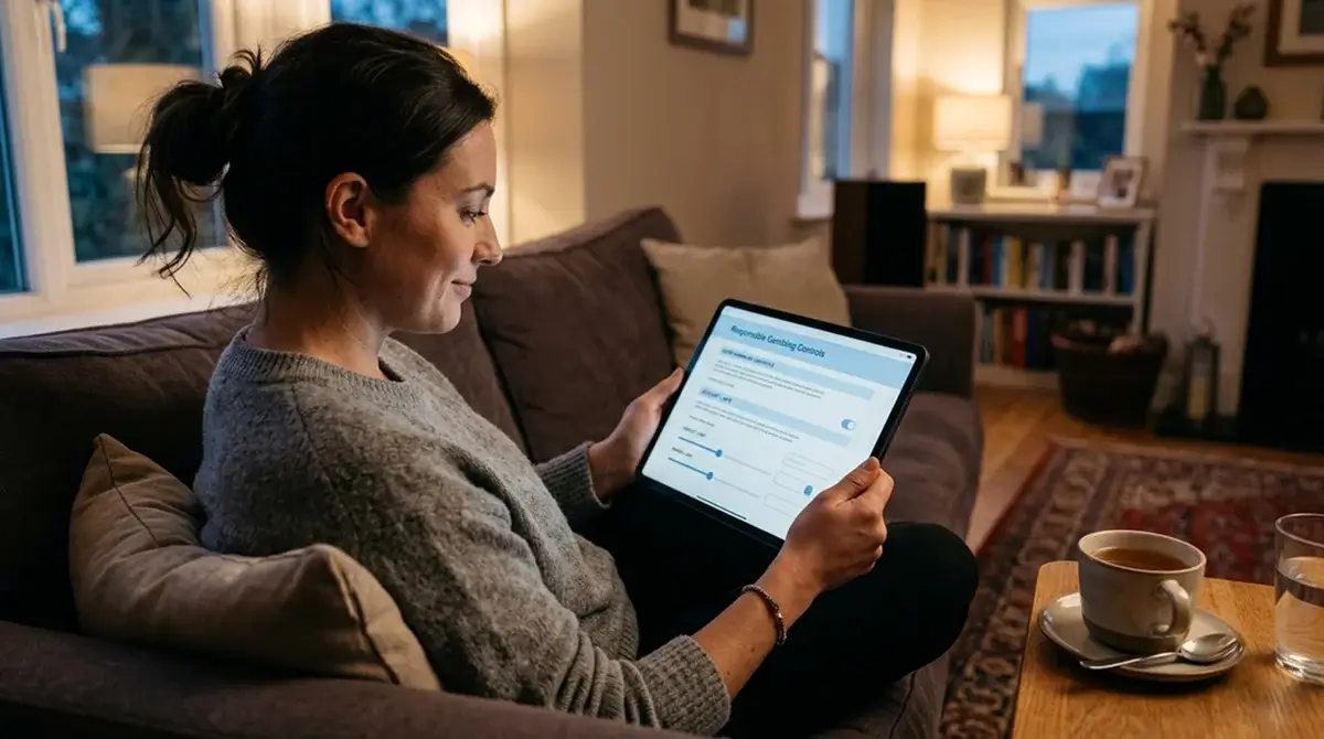 UK hockey punter setting deposit and session limits proactively on tablet