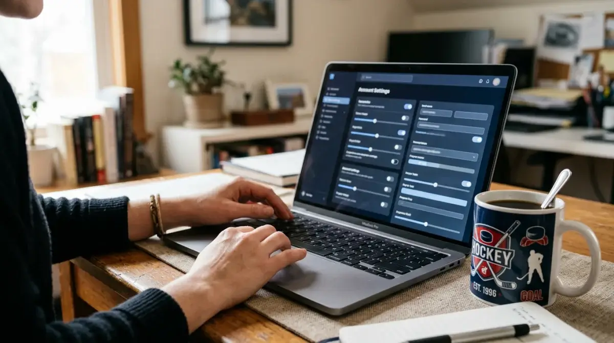 UK ice hockey bettor configuring deposit limit and time-out controls in sportsbook account