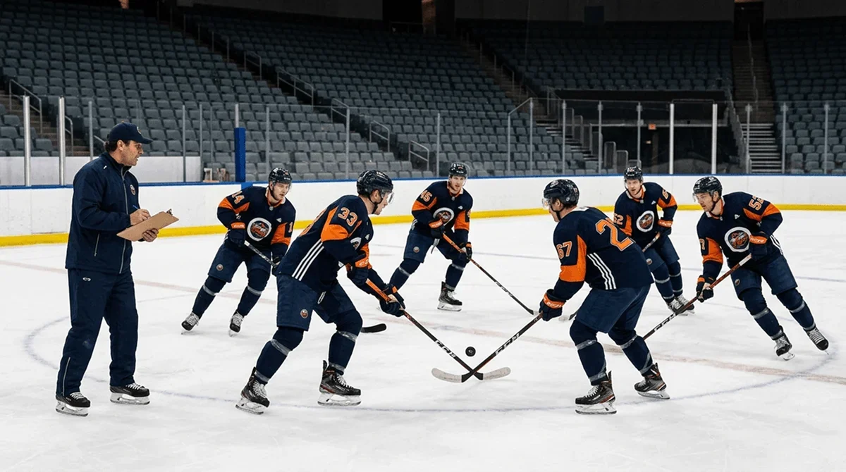 SHL team training session on home arena ice