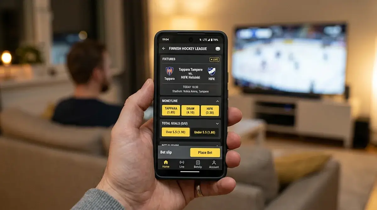 UK sportsbook screen showing Finnish Liiga match markets